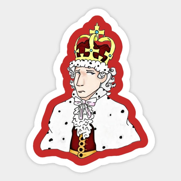 king george hamilton cartoon Sticker by iritaliashemat